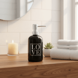 LOVE Ceramic & Plastic Liquid Soap Dispenser – 400m -Black / White - Al Kabayel Discount CentreLOVE Ceramic & Plastic Liquid Soap Dispenser – 400m -Black / WhiteHolders & DispensersAKDCAl Kabayel Discount Centre