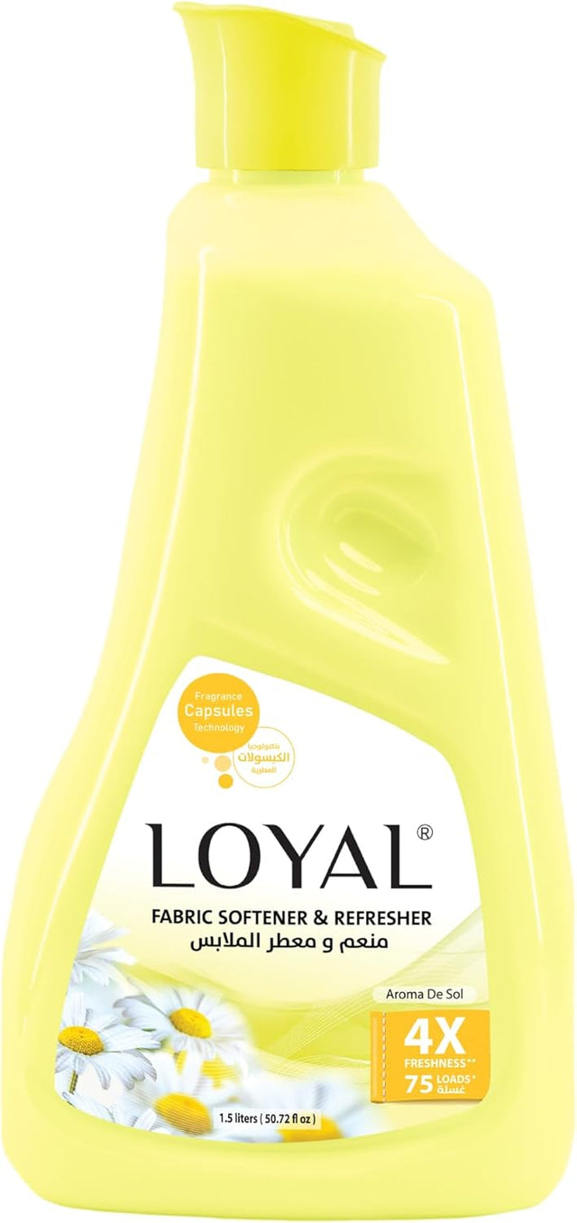 Loyal Aroma De Sol Fabric Softener & Refresher 1.5L, 4X Freahness, 75 Loads - Al Kabayel Discount CentreLoyal Aroma De Sol Fabric Softener & Refresher 1.5L, 4X Freahness, 75 LoadsLaundry CareLOYALAl Kabayel Discount Centre