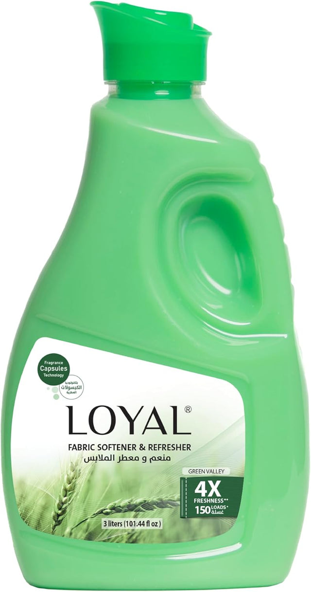 Loyal Green Valley Fabric Softener & Refresher 3L, 4X Freahness, 150 Loads - Al Kabayel Discount CentreLoyal Green Valley Fabric Softener & Refresher 3L, 4X Freahness, 150 LoadsLaundry CareLOYALAl Kabayel Discount Centre