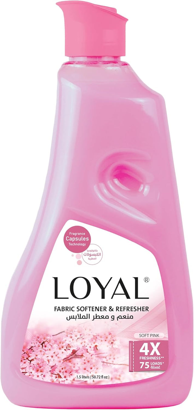 Loyal Soft Pink Fabric Softener & Refresher 1.5L, 4X Freahness, 75 Loads - Al Kabayel Discount CentreLoyal Soft Pink Fabric Softener & Refresher 1.5L, 4X Freahness, 75 LoadsLaundry CareLOYALAl Kabayel Discount Centre