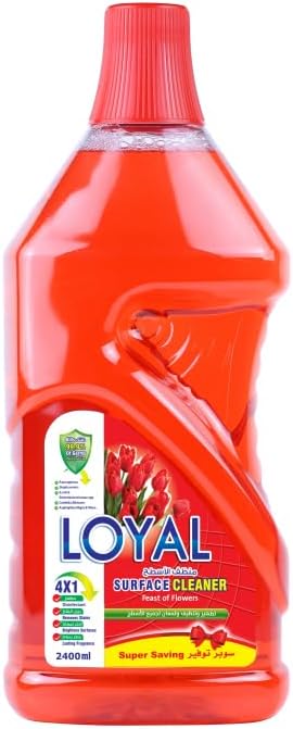 Loyal Surface Cleaner 2400ml - Feast of Flowers, Disinfectant, Removes Stain, Brightens Surfaces, Lasting Fragrance - Al Kabayel Discount CentreLoyal Surface Cleaner 2400ml - Feast of Flowers, Disinfectant, Removes Stain, Brightens Surfaces, Lasting FragranceHousehold CleaningLOYALAl Kabayel Discount Centre