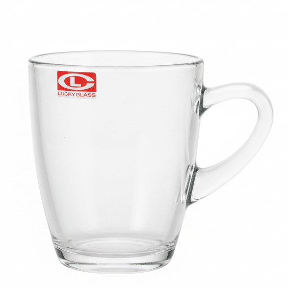 Lucky Glass Premium Clear Drinking Glass Mug with Stylish Elegant Handle for Tea Coffee 250ml - Al Kabayel Discount CentreLucky Glass Premium Clear Drinking Glass Mug with Stylish Elegant Handle for Tea Coffee 250mlMugsLUCKY GLASSAl Kabayel Discount Centre