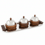 Luhpar 3-Bowl Serving Set on Rectangular Stainless Steel Tray - 56×22×13 cm - Al Kabayel Discount CentreLuhpar 3-Bowl Serving Set on Rectangular Stainless Steel Tray - 56×22×13 cmServing TraysLUHPARAl Kabayel Discount Centre