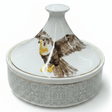 Luhpar Artisan Ceramic Sugar Pot Serving Dish with Bird Design and Lid for Home and Hospitality Use – 15×15 cm - Al Kabayel Discount CentreLuhpar Artisan Ceramic Sugar Pot Serving Dish with Bird Design and Lid for Home and Hospitality Use – 15×15 cmJars & Food SaversLUHPARAl Kabayel Discount Centre