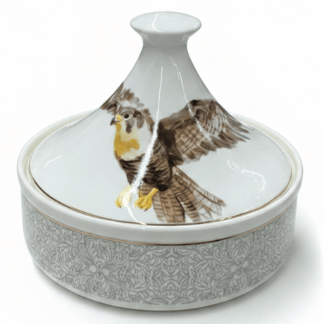Luhpar Artisan Ceramic Sugar Pot Serving Dish with Bird Design and Lid for Home and Hospitality Use – 15×15 cm - Al Kabayel Discount CentreLuhpar Artisan Ceramic Sugar Pot Serving Dish with Bird Design and Lid for Home and Hospitality Use – 15×15 cmJars & Food SaversLUHPARAl Kabayel Discount Centre