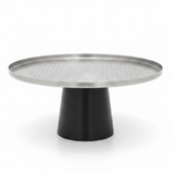 Luhpar Black Wooden Footed Brushed Silver Stainless Steel Cake Stand - 11×21 cm - Al Kabayel Discount CentreLuhpar Black Wooden Footed Brushed Silver Stainless Steel Cake Stand - 11×21 cmServing TraysLUHPARAl Kabayel Discount Centre
