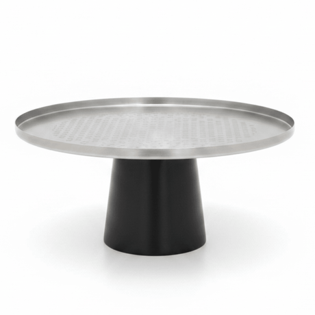 Luhpar Black Wooden Footed Brushed Silver Stainless Steel Cake Stand - 11×21 cm - Al Kabayel Discount CentreLuhpar Black Wooden Footed Brushed Silver Stainless Steel Cake Stand - 11×21 cmServing TraysLUHPARAl Kabayel Discount Centre