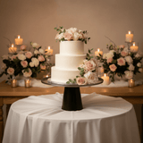 Luhpar Black Wooden Footed Brushed Silver Stainless Steel Cake Stand - 15×30 cm - Al Kabayel Discount CentreLuhpar Black Wooden Footed Brushed Silver Stainless Steel Cake Stand - 15×30 cmServing TraysLUHPARAl Kabayel Discount Centre