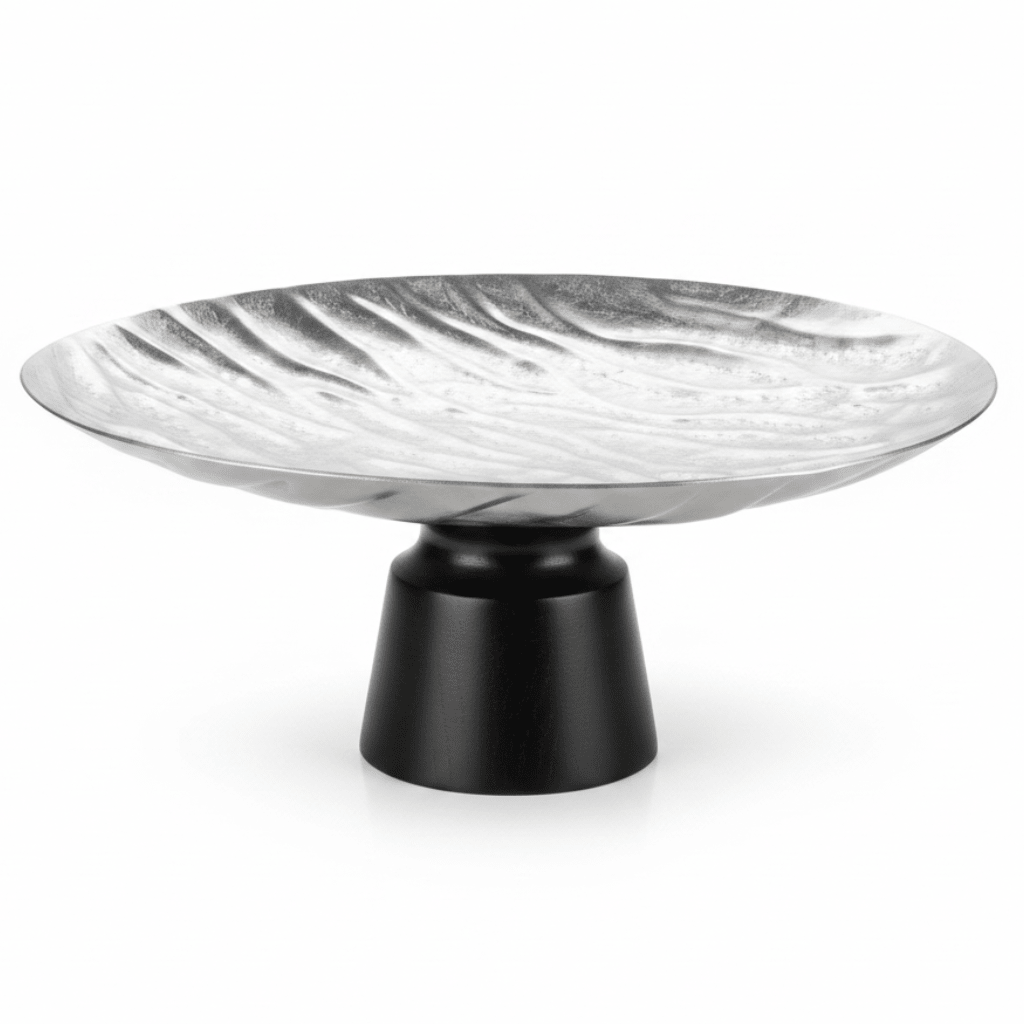 Luhpar Black Wooden Footed Wave Textured Aluminum Candy Tray - 13×30 cm - Al Kabayel Discount CentreLuhpar Black Wooden Footed Wave Textured Aluminum Candy Tray - 13×30 cmServing TraysLUHPARAl Kabayel Discount Centre