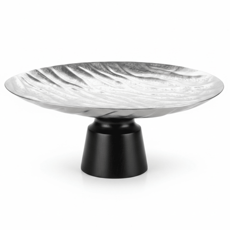 Luhpar Black Wooden Footed Wave Textured Aluminum Candy Tray - 13×30 cm - Al Kabayel Discount CentreLuhpar Black Wooden Footed Wave Textured Aluminum Candy Tray - 13×30 cmServing TraysLUHPARAl Kabayel Discount Centre