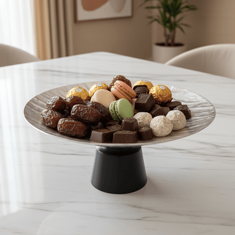 Luhpar Black Wooden Footed Wave Textured Aluminum Candy Tray - 13×33 cm - Al Kabayel Discount CentreLuhpar Black Wooden Footed Wave Textured Aluminum Candy Tray - 13×33 cmServing TraysLUHPARAl Kabayel Discount Centre