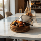 Luhpar Brown Wooden Bowl with Stainless Steel Dome Lid - 20×22cm - Al Kabayel Discount CentreLuhpar Brown Wooden Bowl with Stainless Steel Dome Lid - 20×22cmBowlsLUHPARAl Kabayel Discount Centre
