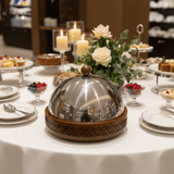 Luhpar Brown Wooden Bowl with Stainless Steel Dome Lid - 30×30 cm - Al Kabayel Discount CentreLuhpar Brown Wooden Bowl with Stainless Steel Dome Lid - 30×30 cmBowlsLUHPARAl Kabayel Discount Centre