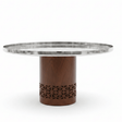 Luhpar Brown Wooden Footed Silver Stainless Steel Cake Stand - 20×12 cm - Al Kabayel Discount CentreLuhpar Brown Wooden Footed Silver Stainless Steel Cake Stand - 20×12 cmServing TraysLUHPARAl Kabayel Discount Centre