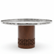 Luhpar Brown Wooden Footed Silver Stainless Steel Cake Stand - 30×17cm - Al Kabayel Discount CentreLuhpar Brown Wooden Footed Silver Stainless Steel Cake Stand - 30×17cmServing TraysLUHPARAl Kabayel Discount Centre