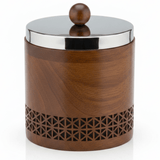 Luhpar Brown Wooden Jar with Silver Stainless Steel Lid — 12×12cm - Al Kabayel Discount CentreLuhpar Brown Wooden Jar with Silver Stainless Steel Lid — 12×12cmJars & Food SaversLUHPARAl Kabayel Discount Centre