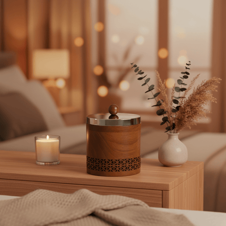 Luhpar Brown Wooden Jar with Silver Stainless Steel Lid — 13×13cm - Al Kabayel Discount CentreLuhpar Brown Wooden Jar with Silver Stainless Steel Lid — 13×13cmJars & Food SaversLUHPARAl Kabayel Discount Centre
