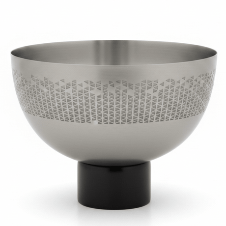Luhpar Brushed Silver Stainless Steel Candy Bowl with Black Wooden Base - 18×23cm - Al Kabayel Discount CentreLuhpar Brushed Silver Stainless Steel Candy Bowl with Black Wooden Base - 18×23cmBowlsLUHPARAl Kabayel Discount Centre