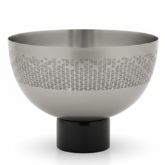 Luhpar Brushed Silver Stainless Steel Candy Bowl with Black Wooden Base - 18×23cm - Al Kabayel Discount CentreLuhpar Brushed Silver Stainless Steel Candy Bowl with Black Wooden Base - 18×23cmBowlsLUHPARAl Kabayel Discount Centre
