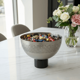 Luhpar Brushed Silver Stainless Steel Candy Bowl with Black Wooden Base - 18×23cm - Al Kabayel Discount CentreLuhpar Brushed Silver Stainless Steel Candy Bowl with Black Wooden Base - 18×23cmBowlsLUHPARAl Kabayel Discount Centre