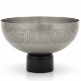 Luhpar Brushed Silver Stainless Steel Candy Bowl with Black Wooden Base - 18×26cm - Al Kabayel Discount CentreLuhpar Brushed Silver Stainless Steel Candy Bowl with Black Wooden Base - 18×26cmBowlsLUHPARAl Kabayel Discount Centre