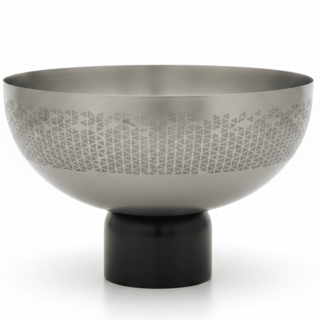 Luhpar Brushed Silver Stainless Steel Candy Bowl with Black Wooden Base - 18×26cm - Al Kabayel Discount CentreLuhpar Brushed Silver Stainless Steel Candy Bowl with Black Wooden Base - 18×26cmBowlsLUHPARAl Kabayel Discount Centre
