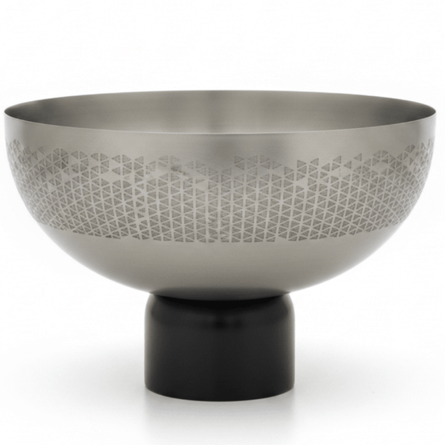 Luhpar Brushed Silver Stainless Steel Candy Bowl with Black Wooden Base - 18×26cm - Al Kabayel Discount CentreLuhpar Brushed Silver Stainless Steel Candy Bowl with Black Wooden Base - 18×26cmBowlsLUHPARAl Kabayel Discount Centre