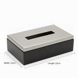 Luhpar Brushed Silver Stainless Steel Rectangular Tissue Box with Wooden Base - 23×13×7 cm - Al Kabayel Discount CentreLuhpar Brushed Silver Stainless Steel Rectangular Tissue Box with Wooden Base - 23×13×7 cmNapkin Holders & Tissue BoxLUHPARAl Kabayel Discount Centre
