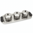 Luhpar Brushed Silver Stainless Steel Serving Tray with 3 Lidded Bowls & Black Wooden Handles | 55×20×10 cm - Al Kabayel Discount CentreLuhpar Brushed Silver Stainless Steel Serving Tray with 3 Lidded Bowls & Black Wooden Handles | 55×20×10 cmServing TraysLUHPARAl Kabayel Discount Centre