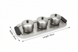Luhpar Brushed Silver Stainless Steel Serving Tray with 3 Lidded Bowls & Black Wooden Handles | 55×20×10 cm - Al Kabayel Discount CentreLuhpar Brushed Silver Stainless Steel Serving Tray with 3 Lidded Bowls & Black Wooden Handles | 55×20×10 cmServing TraysLUHPARAl Kabayel Discount Centre