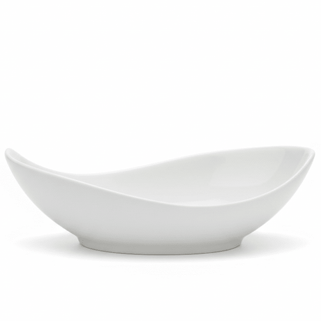 Luhpar Classic White Oval Porcelain Pickle Serving Dish – Elegant Small Condiment & Side Dish Plate for Pickles, Sauces, and Appetizers – 5 Inch - Al Kabayel Discount CentreLuhpar Classic White Oval Porcelain Pickle Serving Dish – Elegant Small Condiment & Side Dish Plate for Pickles, Sauces, and Appetizers – 5 InchServing TraysLUHPARAl Kabayel Discount Centre
