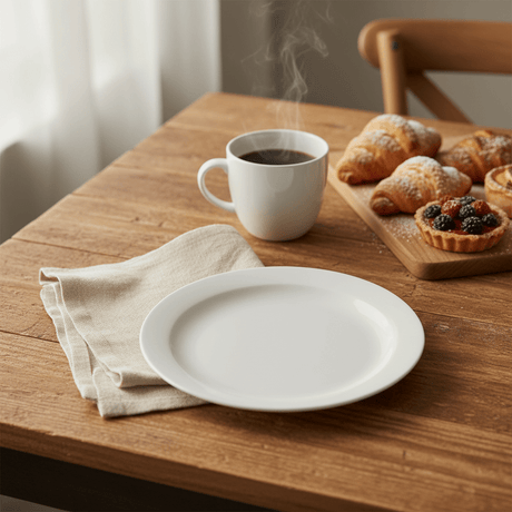Luhpar Compact White Round Porcelain Plate 6.25 Inch – Side Plate for Desserts, Snacks & Appetizers - Al Kabayel Discount CentreLuhpar Compact White Round Porcelain Plate 6.25 Inch – Side Plate for Desserts, Snacks & AppetizersPlatesLUPHARAl Kabayel Discount Centre