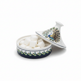 Luhpar Decorative Ceramic Sugar Pot with Peacock Artwork and Lid for Stylish Food Presentation – 15×15 cm - Al Kabayel Discount CentreLuhpar Decorative Ceramic Sugar Pot with Peacock Artwork and Lid for Stylish Food Presentation – 15×15 cmJars & Food SaversLUHPARAl Kabayel Discount Centre