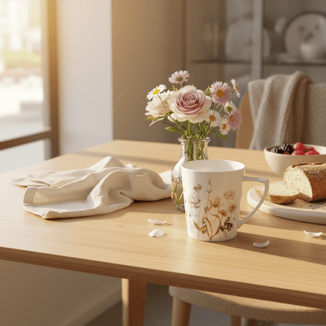 Luhpar Elegant Floral Ceramic Mug – 280 ml, White Tea & Coffee Cup - Al Kabayel Discount CentreLuhpar Elegant Floral Ceramic Mug – 280 ml, White Tea & Coffee CupMugsLUHPARAl Kabayel Discount Centre