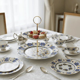 Luhpar Elegant Two - Tier White Ceramic Cake Stand with Blue Floral Pattern – 8 + 11 Inch Display Stand - Al Kabayel Discount CentreLuhpar Elegant Two - Tier White Ceramic Cake Stand with Blue Floral Pattern – 8 + 11 Inch Display StandServing TraysLUHPARAl Kabayel Discount Centre