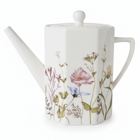 Luhpar Floral Ceramic Tea Pot – 1100 ml, White Classic Serving Teapot - Al Kabayel Discount CentreLuhpar Floral Ceramic Tea Pot – 1100 ml, White Classic Serving TeapotTea/Coffee PotsLUHPARAl Kabayel Discount Centre