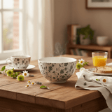 Luhpar Floral Classic Ceramic Bowl – 14.1 cm / 680 ml (White with Green Floral Design) - Al Kabayel Discount CentreLuhpar Floral Classic Ceramic Bowl – 14.1 cm / 680 ml (White with Green Floral Design)BowlsLUHPARAl Kabayel Discount Centre