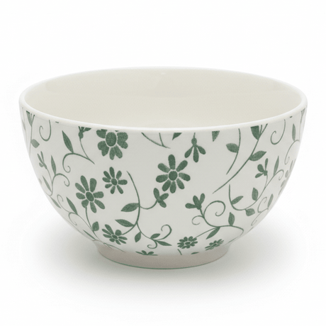 Luhpar Floral Classic Ceramic Bowl – 14.1 cm / 680 ml (White with Green Floral Design) - Al Kabayel Discount CentreLuhpar Floral Classic Ceramic Bowl – 14.1 cm / 680 ml (White with Green Floral Design)BowlsLUHPARAl Kabayel Discount Centre