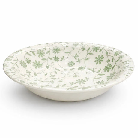 Luhpar Floral Classic Ceramic Soup Bowl – 21 cm / 445 ml (White with Green Floral Design) - Al Kabayel Discount CentreLuhpar Floral Classic Ceramic Soup Bowl – 21 cm / 445 ml (White with Green Floral Design)BowlsLUHPARAl Kabayel Discount Centre