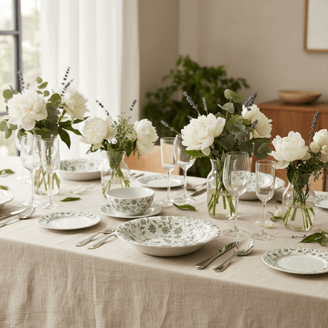 Luhpar Floral Classic Ceramic Soup Bowl – 21 cm / 445 ml (White with Green Floral Design) - Al Kabayel Discount CentreLuhpar Floral Classic Ceramic Soup Bowl – 21 cm / 445 ml (White with Green Floral Design)BowlsLUHPARAl Kabayel Discount Centre