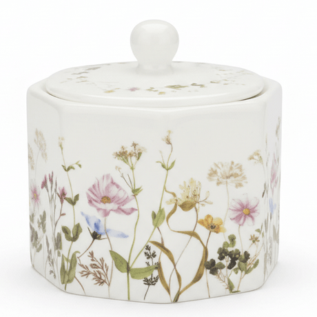 Luhpar Floral Design Ceramic Sugar Pot – 10 oz, White Tabletop Storage Jar - Al Kabayel Discount CentreLuhpar Floral Design Ceramic Sugar Pot – 10 oz, White Tabletop Storage JarJars & Food SaversLUHPARAl Kabayel Discount Centre