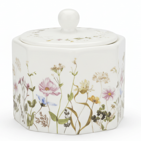 Luhpar Floral Design Ceramic Sugar Pot – 10 oz, White Tabletop Storage Jar - Al Kabayel Discount CentreLuhpar Floral Design Ceramic Sugar Pot – 10 oz, White Tabletop Storage JarJars & Food SaversLUHPARAl Kabayel Discount Centre
