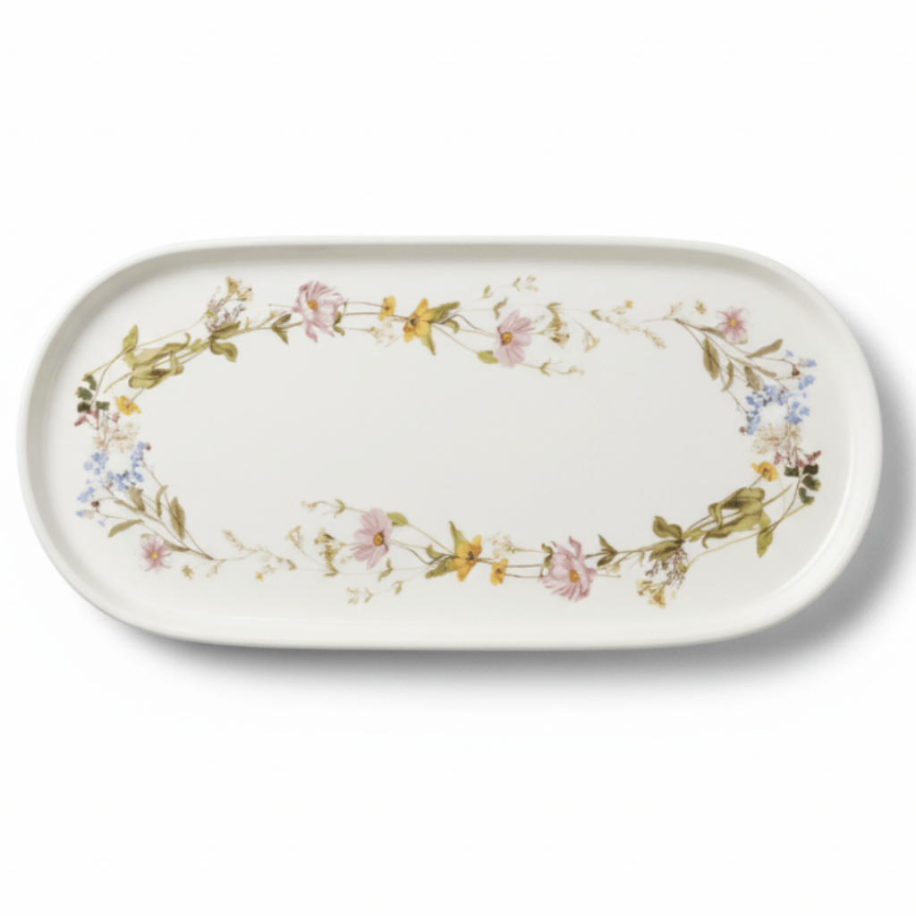 Luhpar Floral Oval Ceramic Serving Plate – 25 × 11.5 cm, White Decorative Dinnerware - Al Kabayel Discount CentreLuhpar Floral Oval Ceramic Serving Plate – 25 × 11.5 cm, White Decorative DinnerwarePlatesLUHPARAl Kabayel Discount Centre