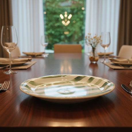 Luhpar Green Stripe Ceramic Side Plate – 19.2 cm (White with Green Stripe) - Al Kabayel Discount CentreLuhpar Green Stripe Ceramic Side Plate – 19.2 cm (White with Green Stripe)PlatesLUHPARAl Kabayel Discount Centre