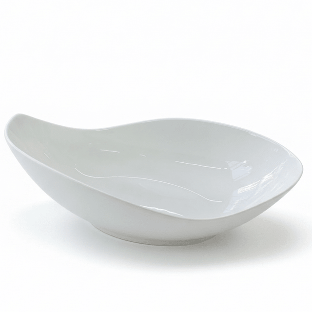 Luhpar Large White Porcelain Leaf Design Serving Bowl – Elegant Decorative Bowl for Salads, Snacks, Fruits & Party Serving – 16 Inch - Al Kabayel Discount CentreLuhpar Large White Porcelain Leaf Design Serving Bowl – Elegant Decorative Bowl for Salads, Snacks, Fruits & Party Serving – 16 InchServing TraysLUHPARAl Kabayel Discount Centre