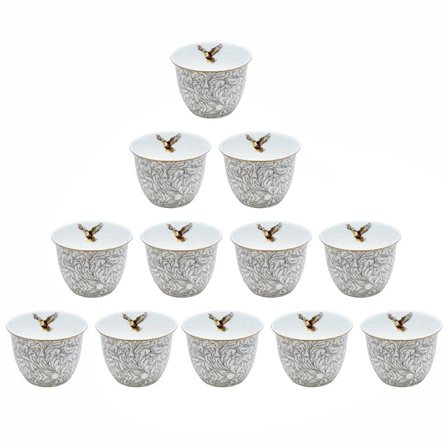 Luhpar M18042 / CBA12 / D25059 Ceramic Cawa Cup Set – 12 - Piece – Bird Design - Al Kabayel Discount CentreLuhpar M18042 / CBA12 / D25059 Ceramic Cawa Cup Set – 12 - Piece – Bird DesignTea SetsLUHPARAl Kabayel Discount Centre
