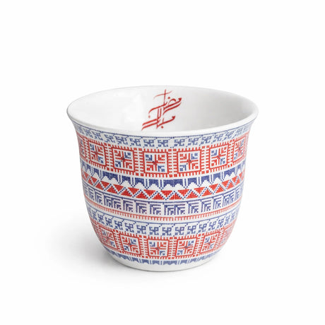 Luhpar M18042/CBA12/D25110 Ceramic Cawa Cup Set – 12 - Piece – Red & Blue Arabic Pattern - Al Kabayel Discount CentreLuhpar M18042/CBA12/D25110 Ceramic Cawa Cup Set – 12 - Piece – Red & Blue Arabic PatternTea SetsLUHPARAl Kabayel Discount Centre