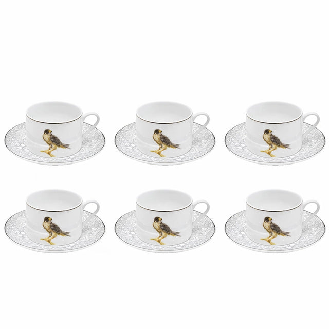 Luhpar M19263 / ZBA6 / D25059 Ceramic Tea Cup & Saucer Set – 12 - Piece – 200 ml – Bird Design - Al Kabayel Discount CentreLuhpar M19263 / ZBA6 / D25059 Ceramic Tea Cup & Saucer Set – 12 - Piece – 200 ml – Bird DesignTea SetsLUHPARAl Kabayel Discount Centre