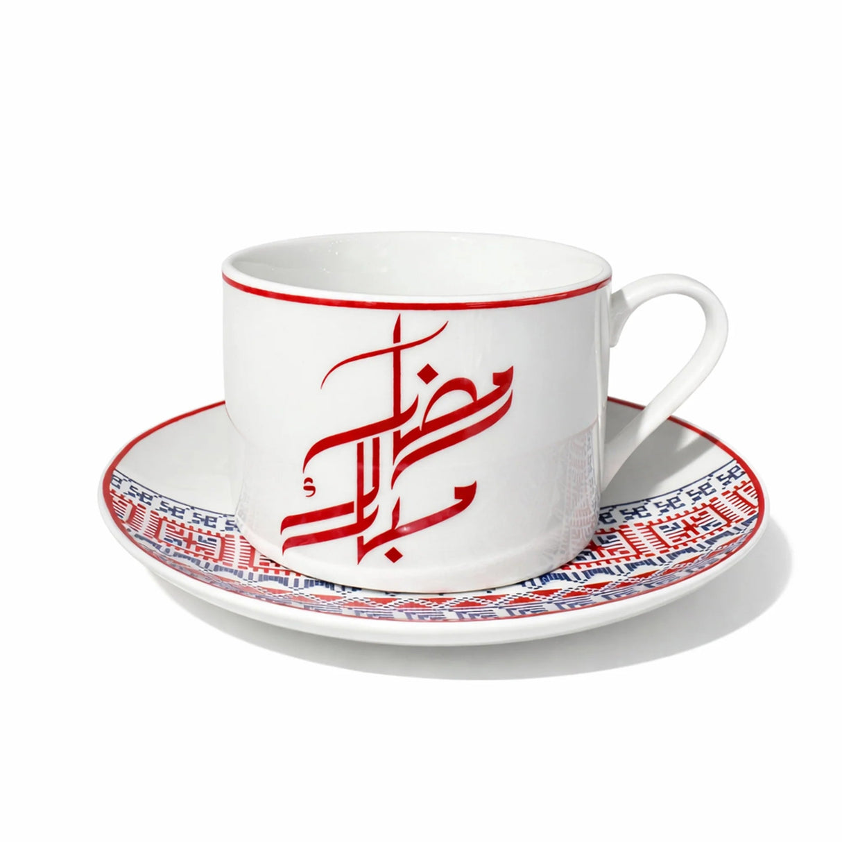 Luhpar M19263 / ZBA6 / D25110 Ceramic Tea Cup & Saucer Set – 6 - Piece – Red & Blue Arabic Pattern - Al Kabayel Discount CentreLuhpar M19263 / ZBA6 / D25110 Ceramic Tea Cup & Saucer Set – 6 - Piece – Red & Blue Arabic PatternTea SetsLUHPARAl Kabayel Discount Centre