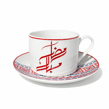 Luhpar M19263 / ZBA6 / D25110 Ceramic Tea Cup & Saucer Set – 6 - Piece – Red & Blue Arabic Pattern - Al Kabayel Discount CentreLuhpar M19263 / ZBA6 / D25110 Ceramic Tea Cup & Saucer Set – 6 - Piece – Red & Blue Arabic PatternTea SetsLUHPARAl Kabayel Discount Centre